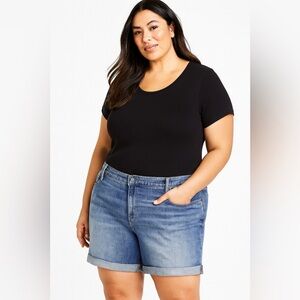 Talbots Flawless Girlfriend Shorts Plus Size 14W Stretchy Jeans